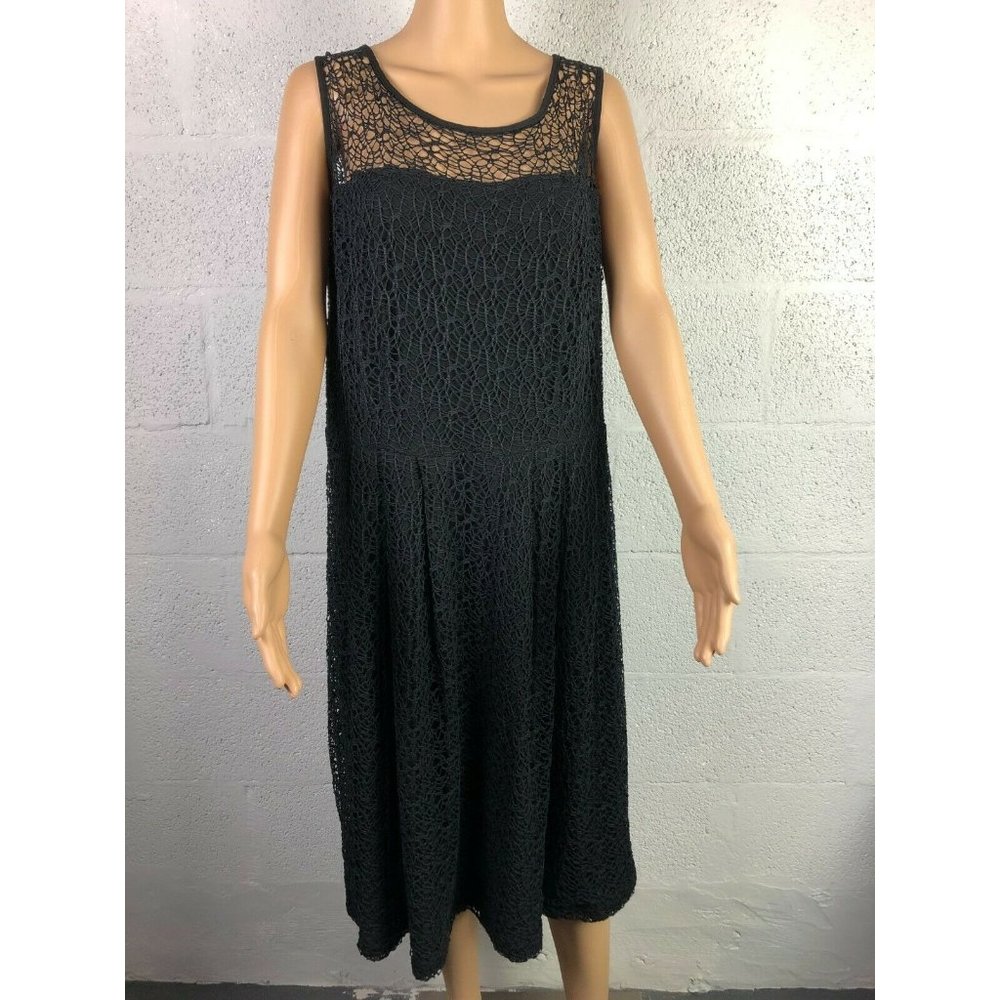 Ashley Stewart A-Line OECROCHETL/Black/14/NODIM Style 3999-106 Size 14